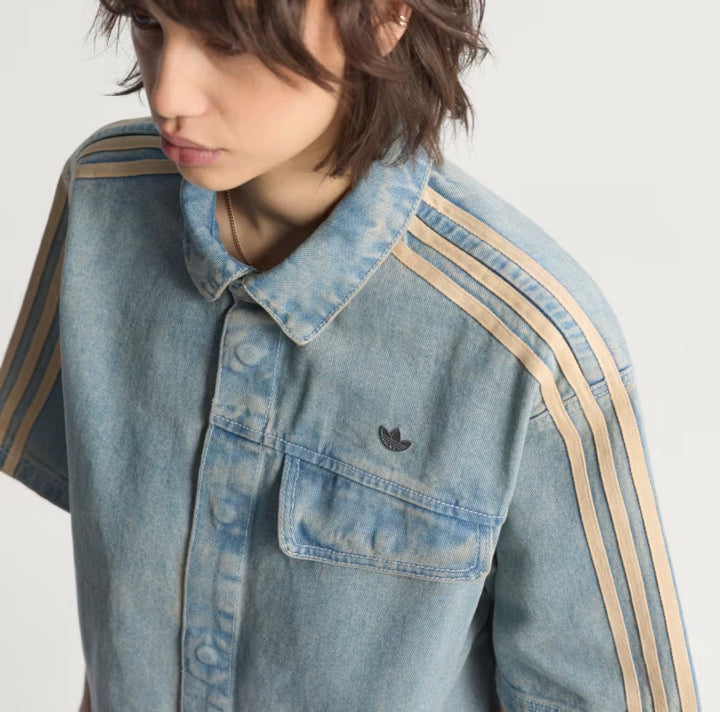 adidas camicia mezza manica jeans
