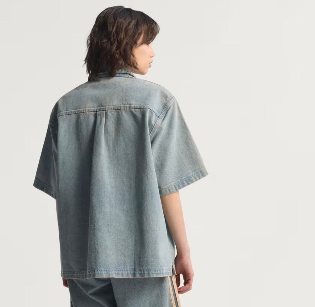 adidas camicia mezza manica jeans