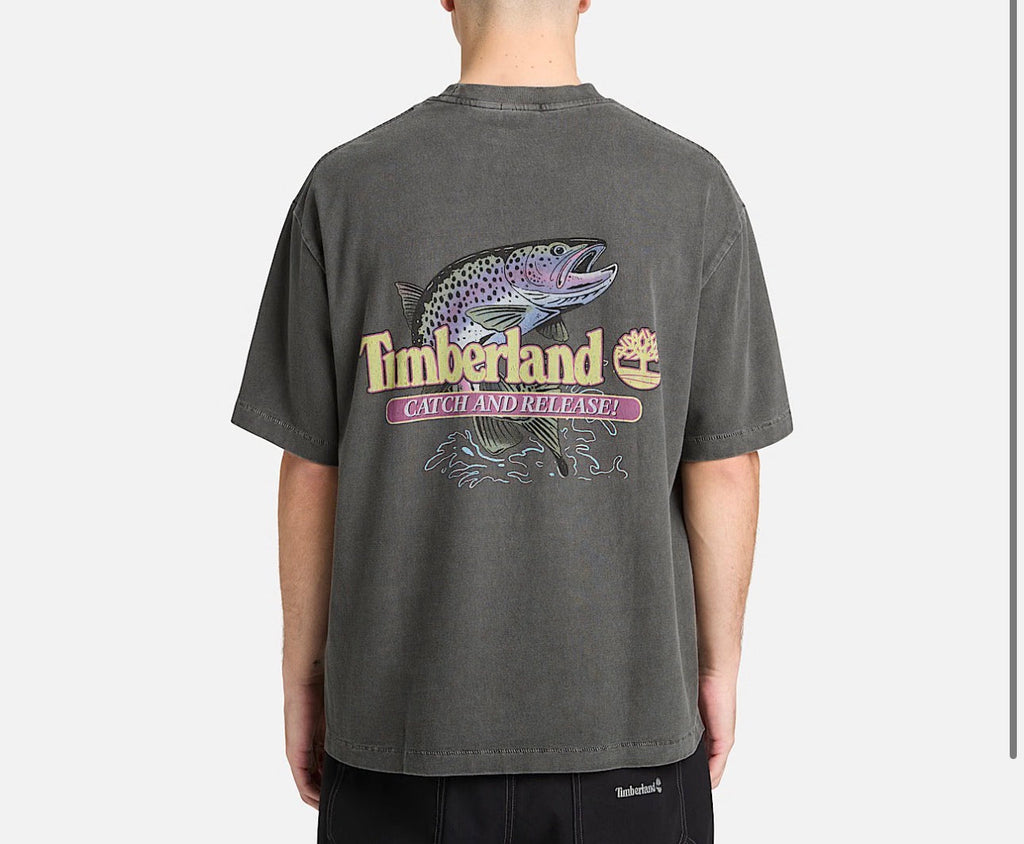 Timberland t-shirt stampa retro