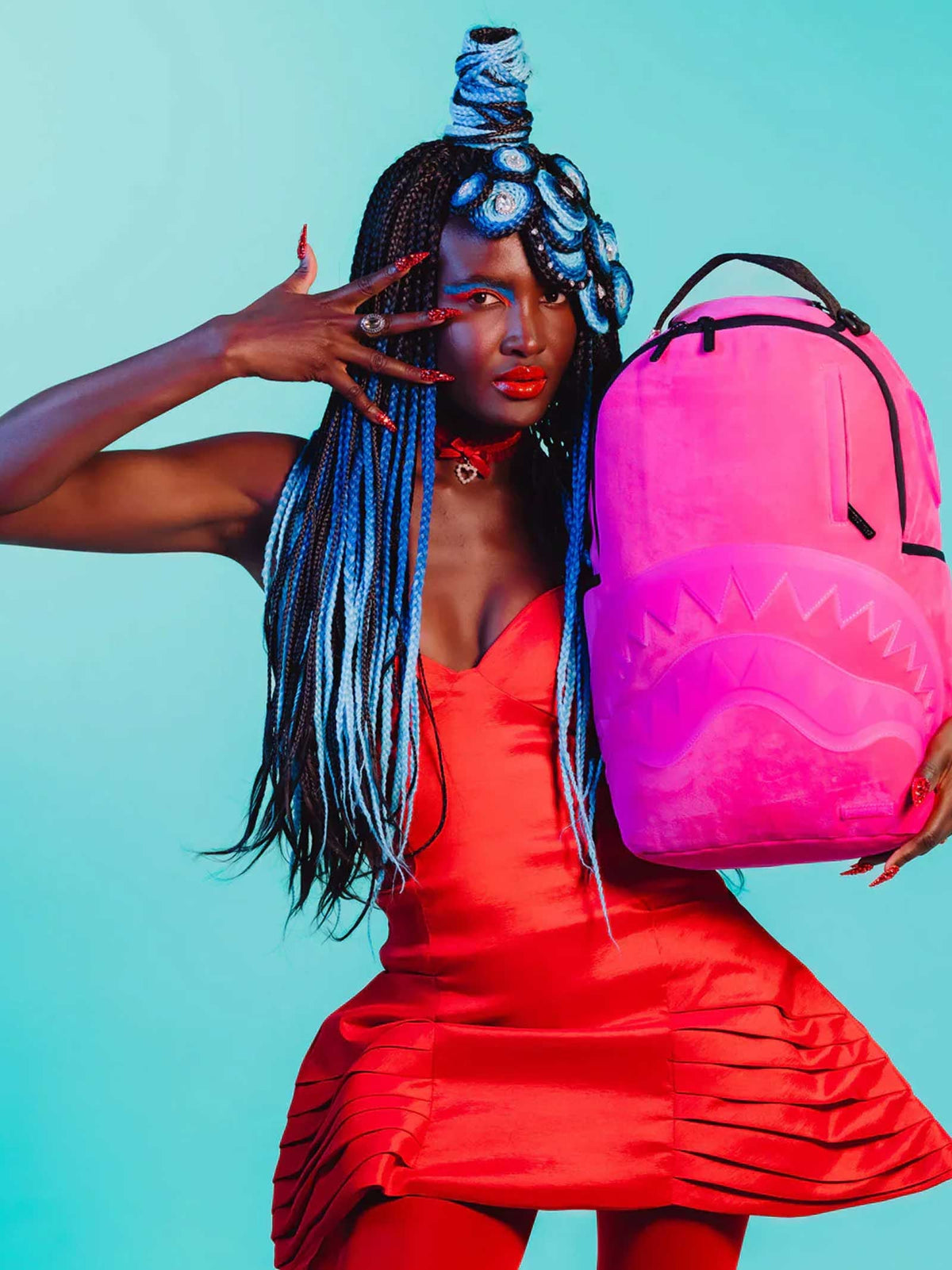 SPRAYGROUND zaino donna candy-raver shark 910b7320nsz fucsia