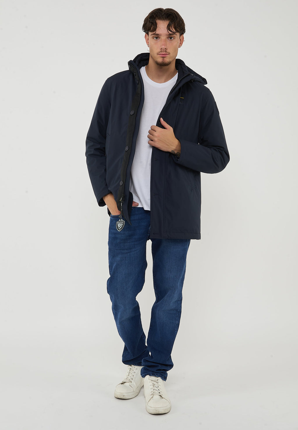 BLAUER Parka Con Cappuccio Removibile Chester Blu - foto 2