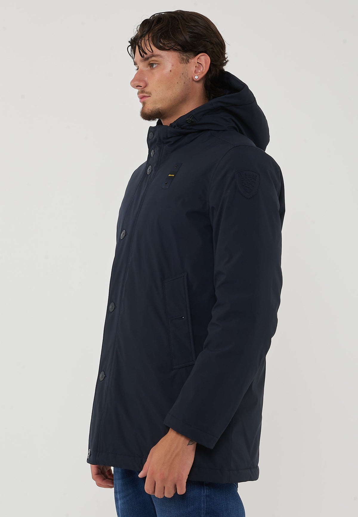 BLAUER Parka Con Cappuccio Removibile Chester Blu - foto 4
