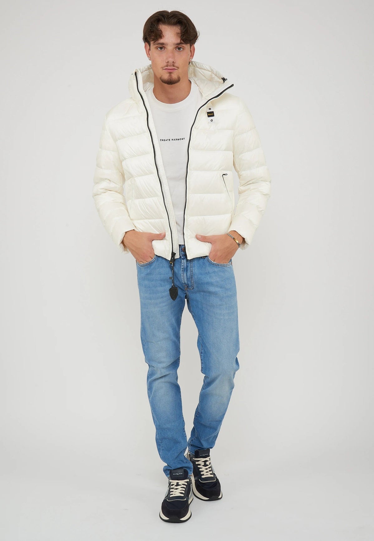BLAUER Piumino Con Cappuccio Acton Bianco Ottico - foto 2
