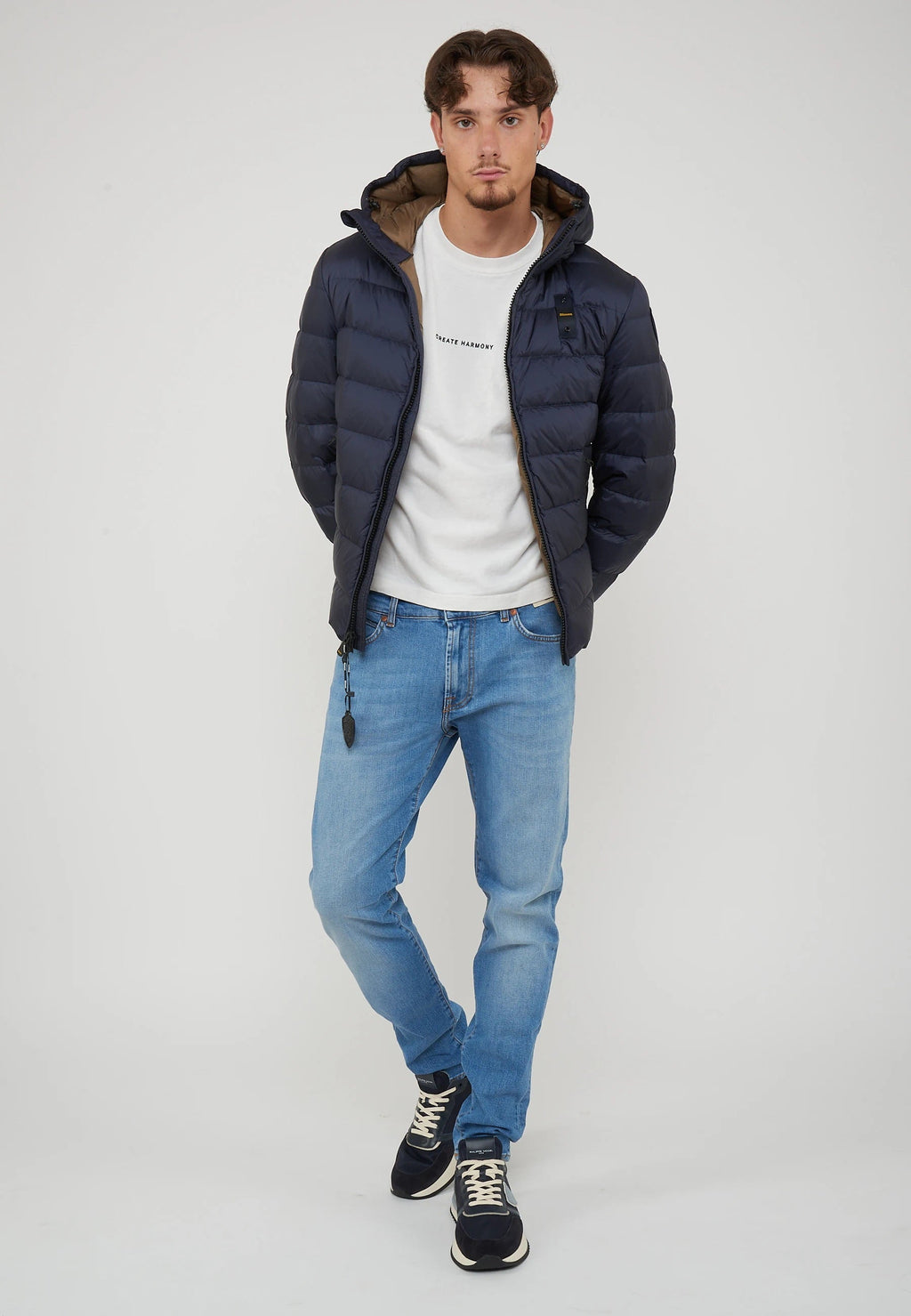 BLAUER Piumino Con Cappuccio Acton Blue - foto 2