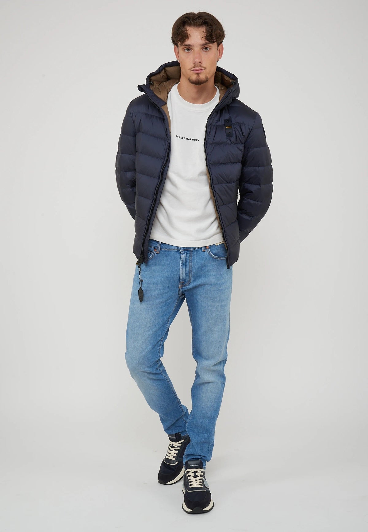 BLAUER Piumino Con Cappuccio Acton Blue - foto 2