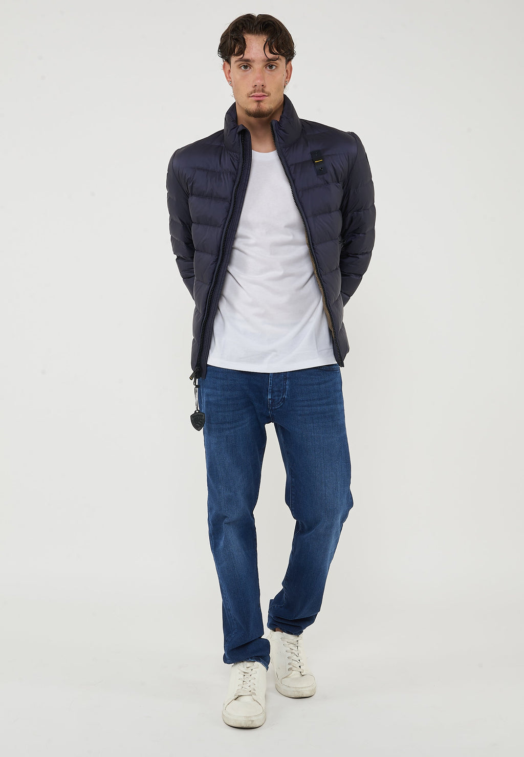 BLAUER Piumino Con Collo Coreano Austin Blu - foto 3