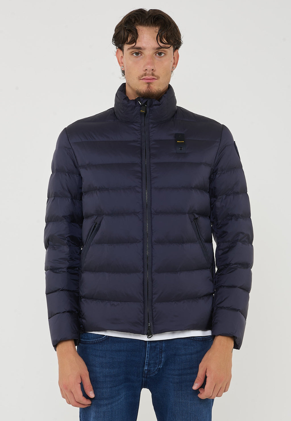 BLAUER Piumino Con Collo Coreano Austin Blu - foto 4