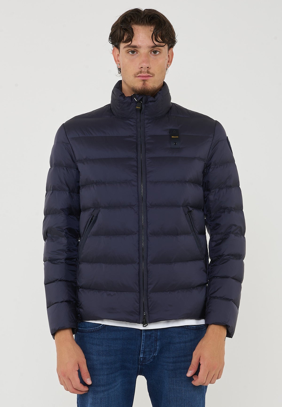 BLAUER Piumino Con Collo Coreano Austin Blu - foto 4