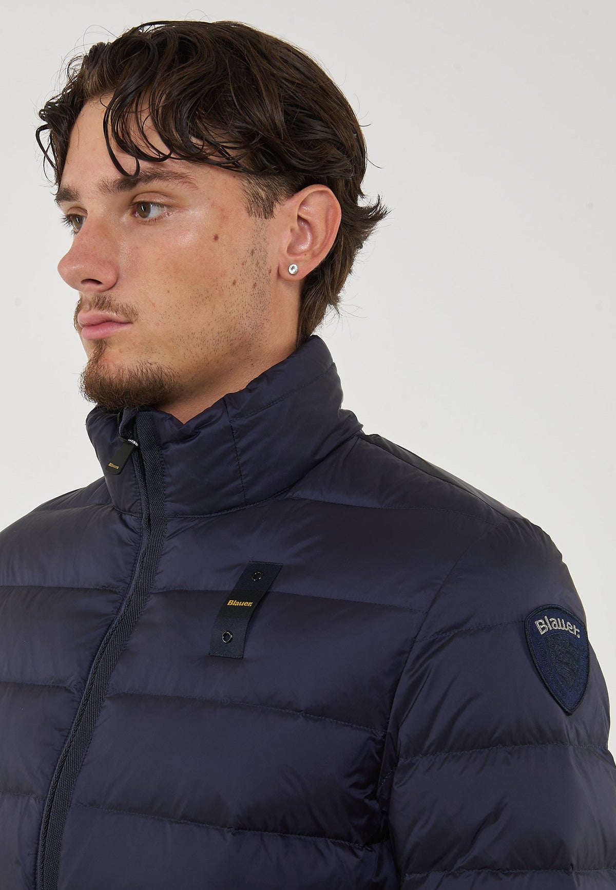 BLAUER Piumino Con Collo Coreano Austin Blu - foto 7