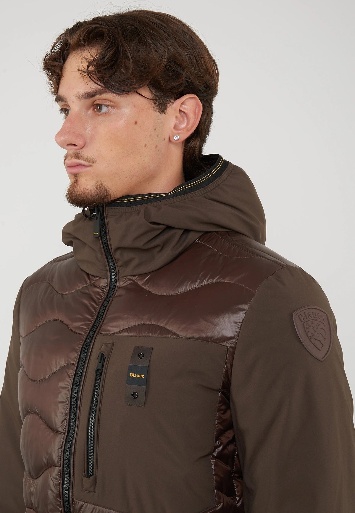 BLAUER Piumino Imbottitura Mista Albert Brown - foto 6