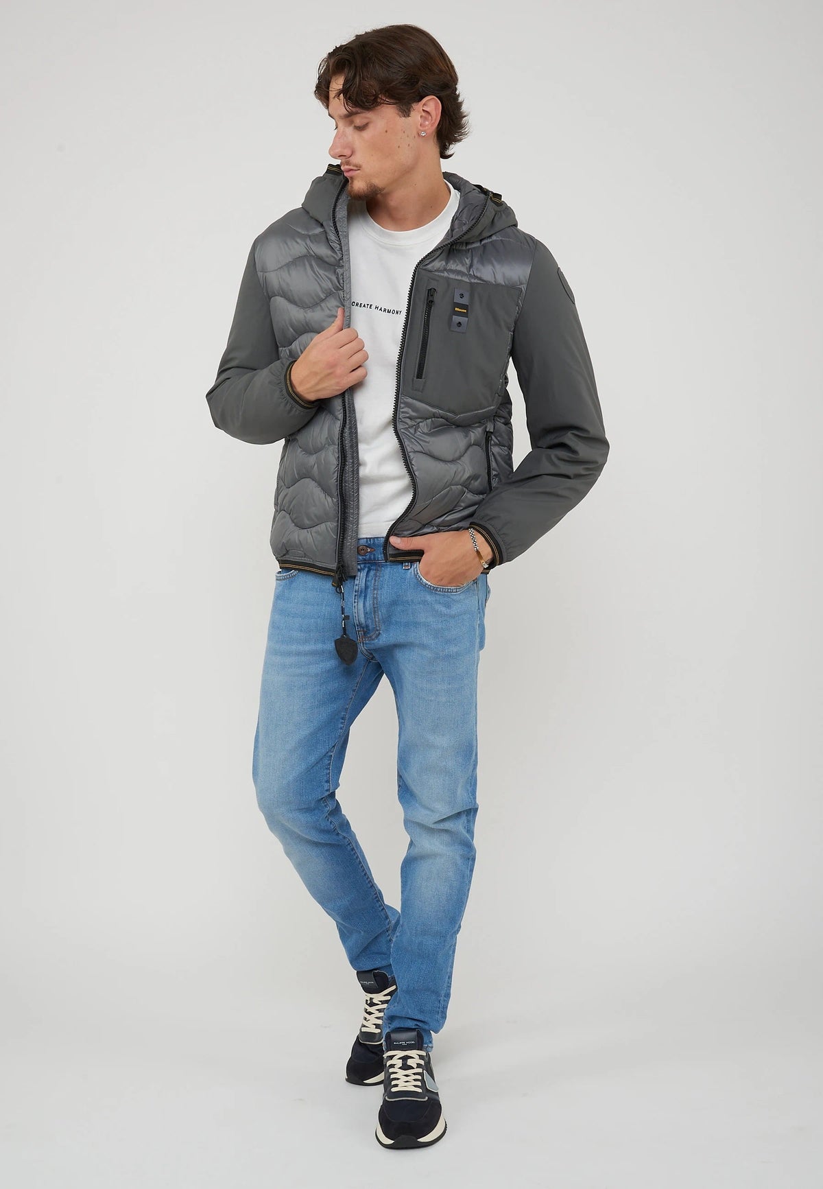 BLAUER Piumino Imbottitura Mista Albert Grigio Roccia - foto 2