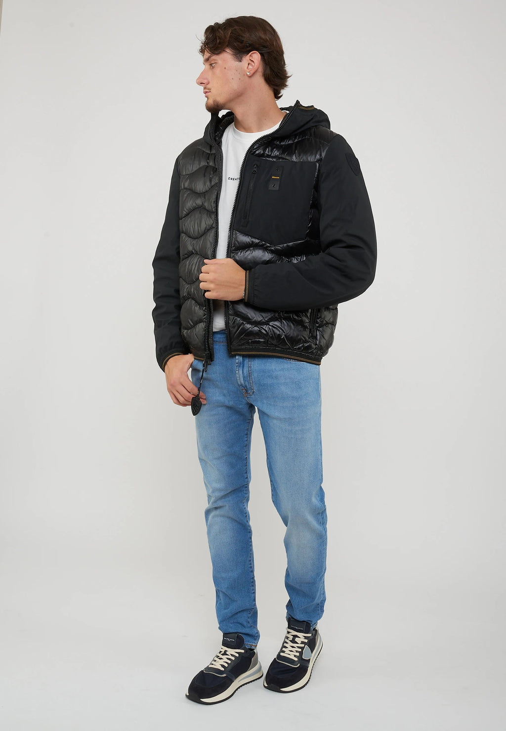 BLAUER Piumino Imbottitura Mista Albert Nero - foto 2