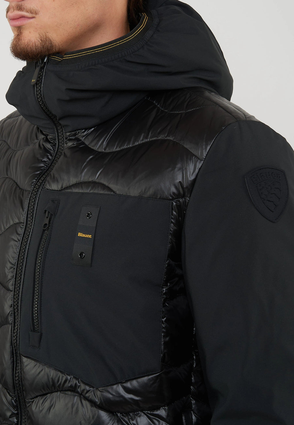 BLAUER Piumino Imbottitura Mista Albert Nero - foto 6