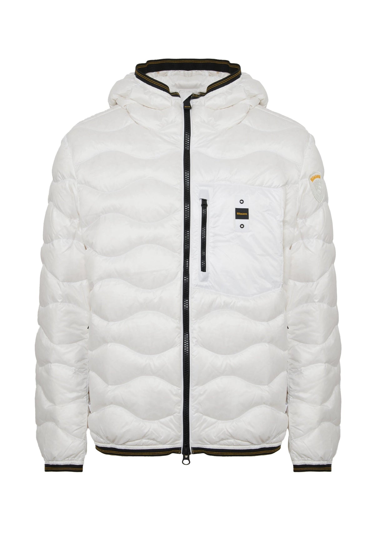 BLAUER Piumino Leggero Ad Onde Wawe Bianco Ottico - foto 1