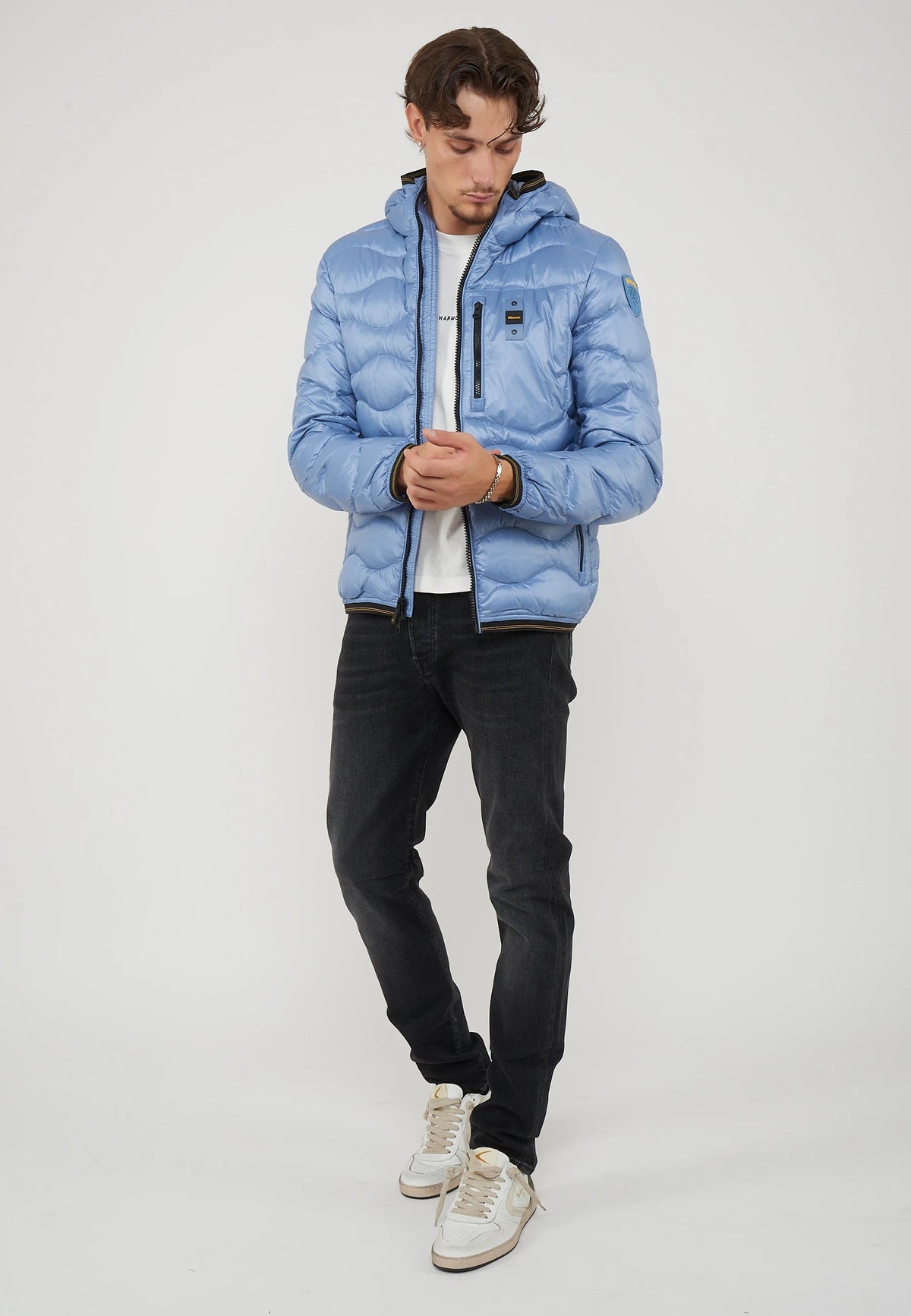 BLAUER Piumino Leggero Ad Onde Wawe Blue - foto 2
