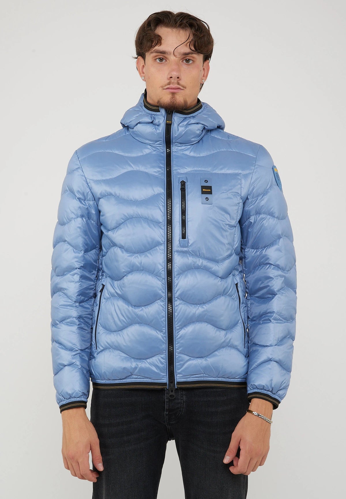 BLAUER Piumino Leggero Ad Onde Wawe Blue - foto 3