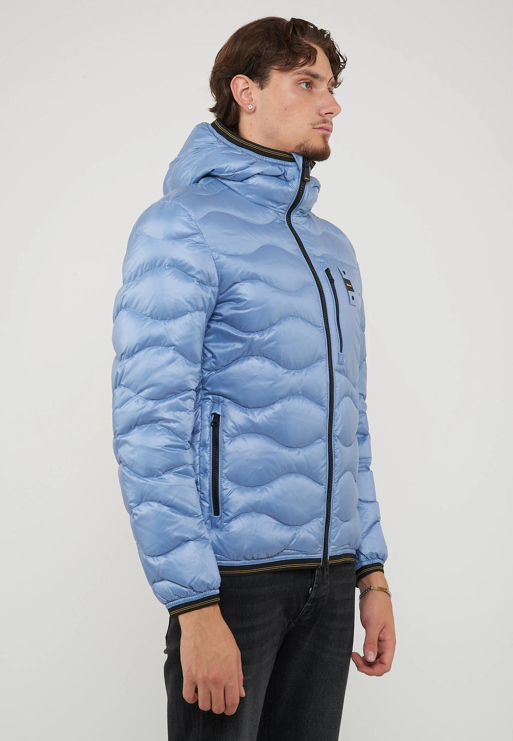 BLAUER Piumino Leggero Ad Onde Wawe Blue - foto 4