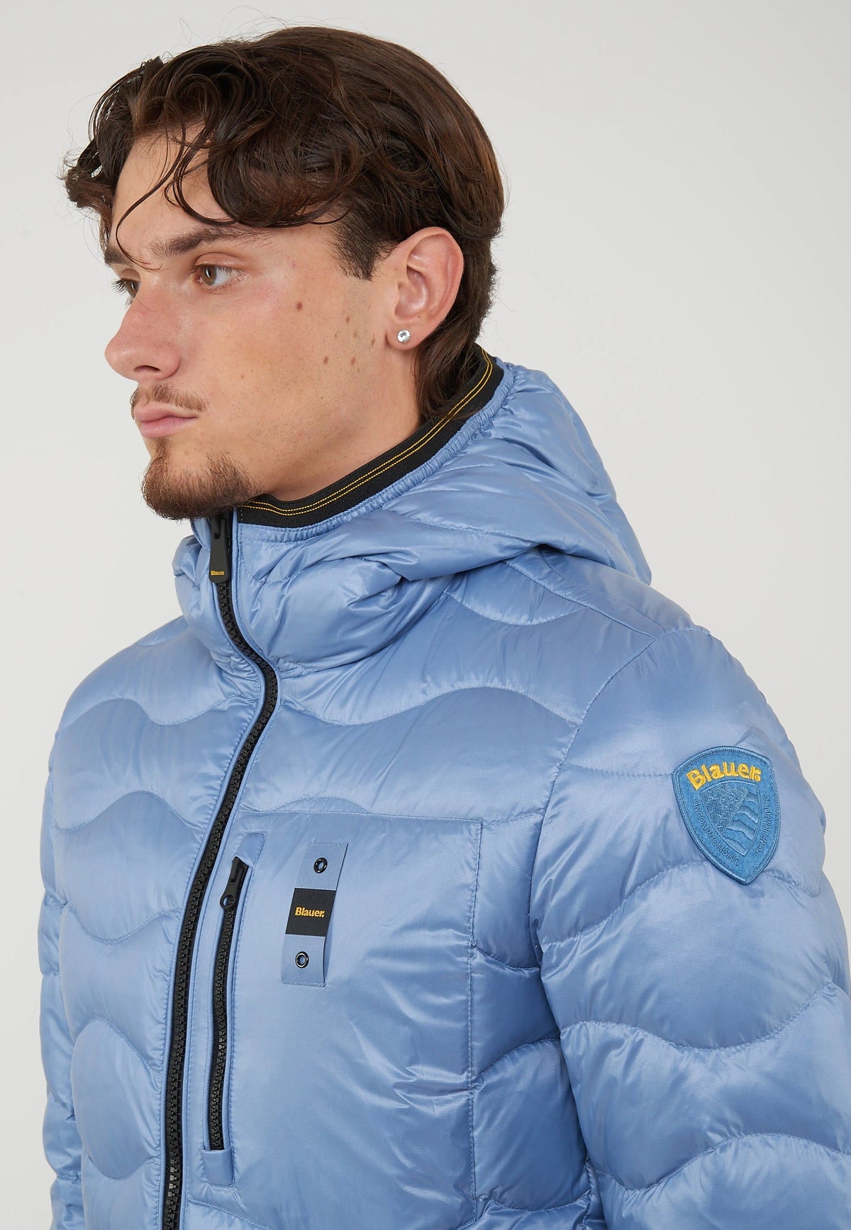 BLAUER Piumino Leggero Ad Onde Wawe Blue - foto 6