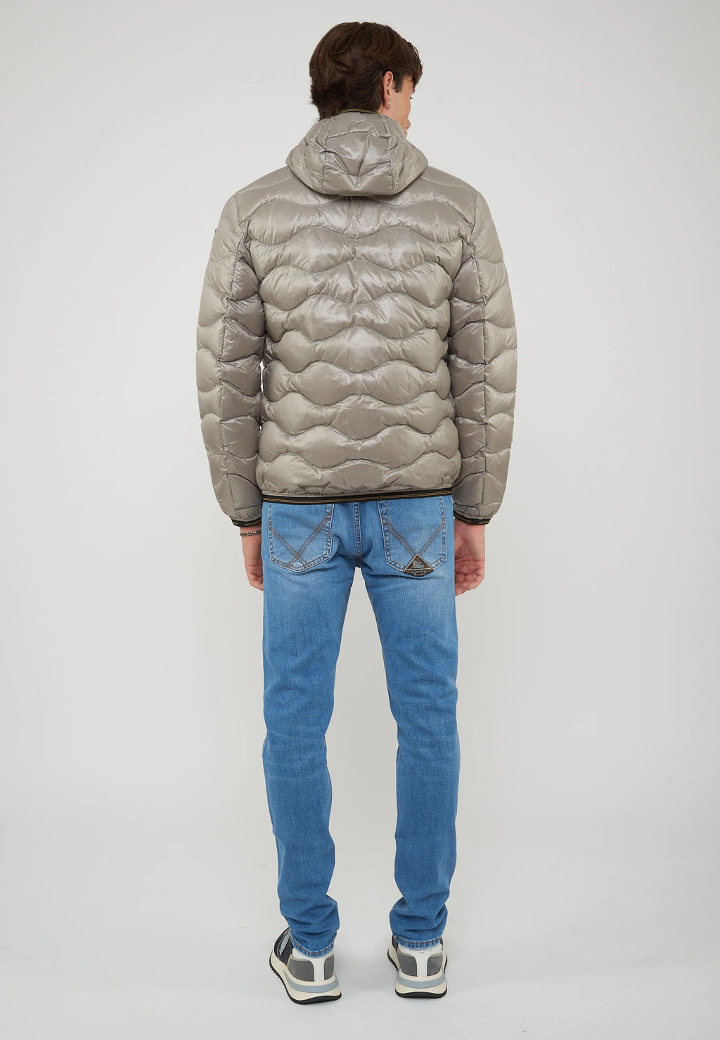 BLAUER Piumino Leggero Ad Onde Wawe Grigio Nebbia - foto 5