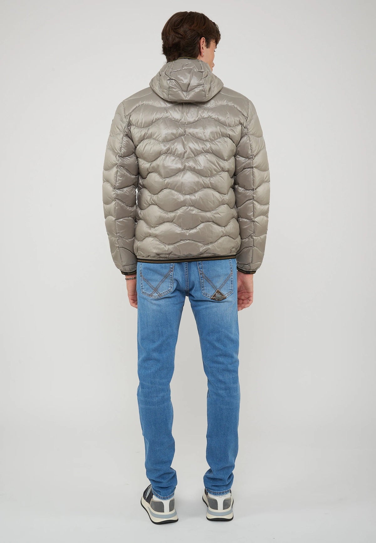 BLAUER Piumino Leggero Ad Onde Wawe Grigio Nebbia - foto 5