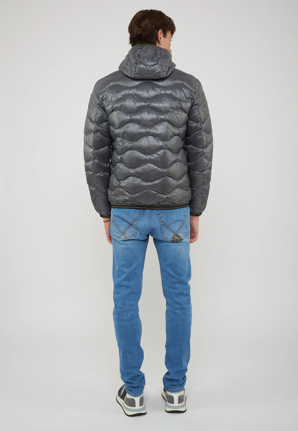 BLAUER Piumino Leggero Ad Onde Wawe Grigio Roccia - foto 5