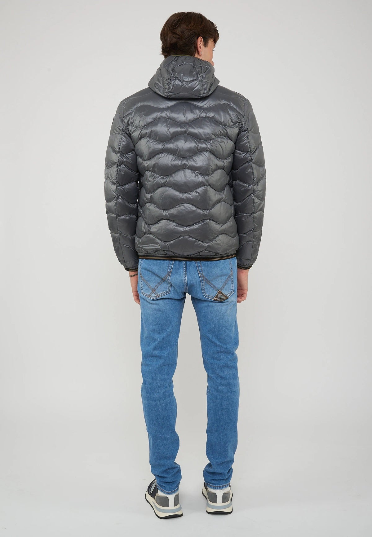 BLAUER Piumino Leggero Ad Onde Wawe Grigio Roccia - foto 5